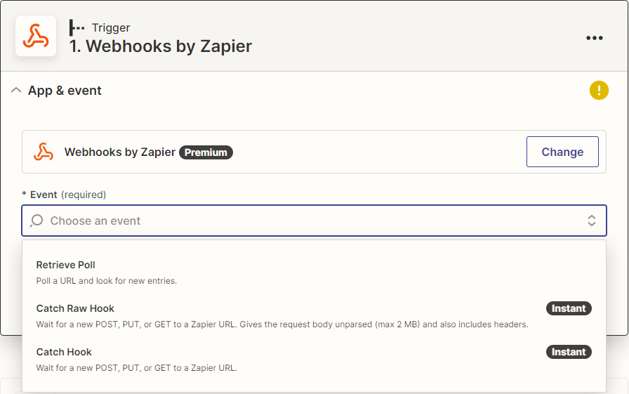 Step 2 on Zapier